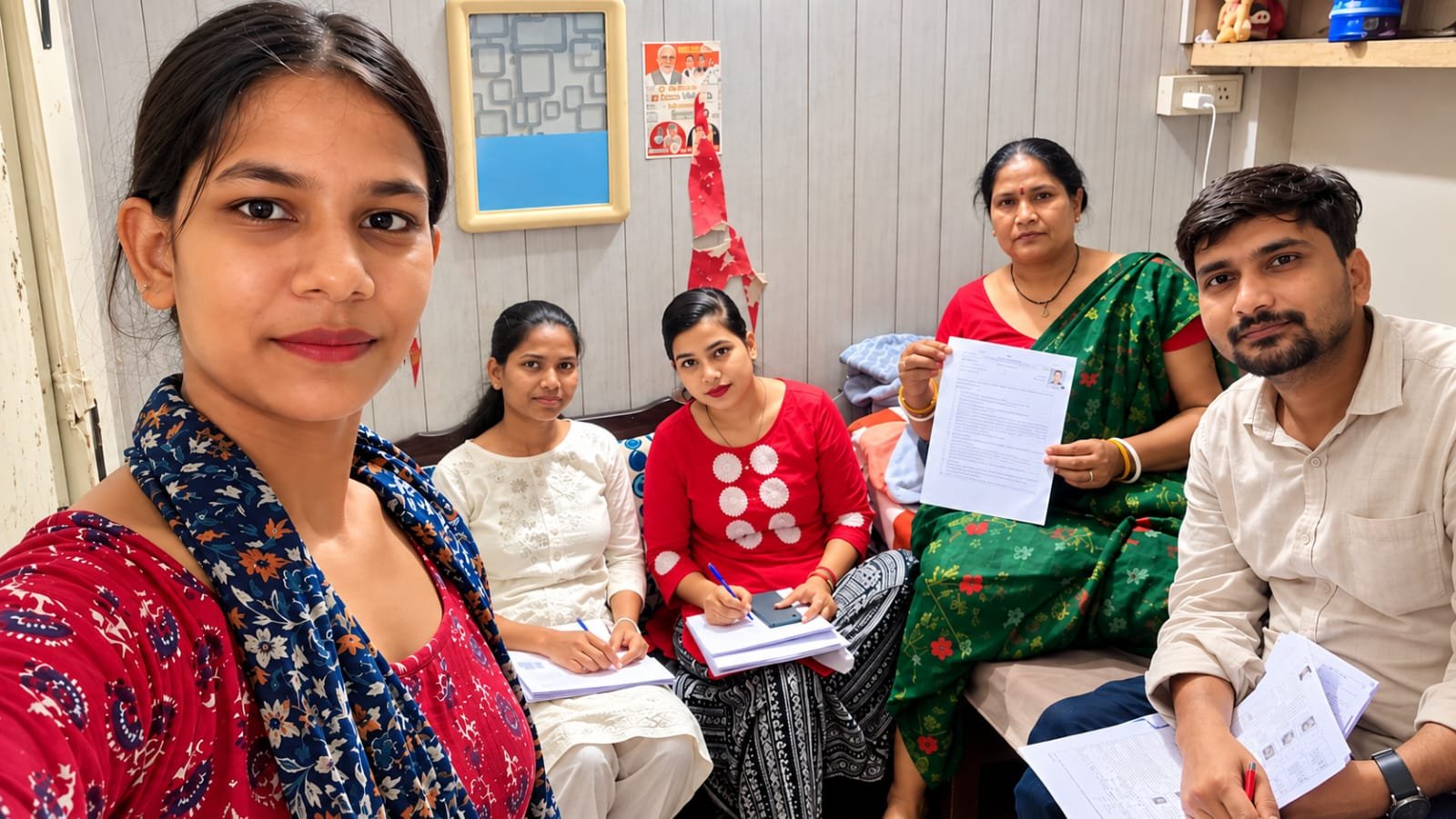 Field team member connecting with a voter